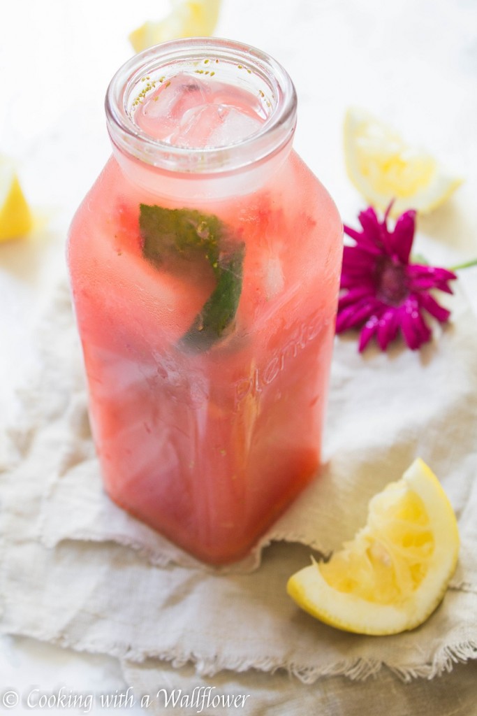Strawberry Watermelon Mint Lemonade | Cooking with a Wallflower