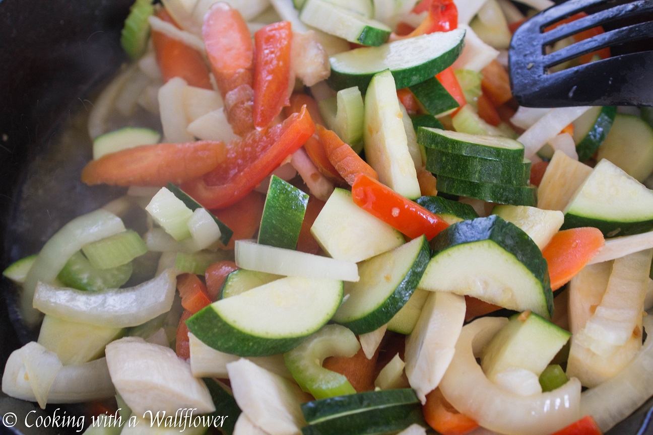 Spicy Chipotle Summer Vegetable Skillet Lasagna