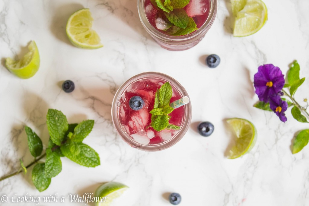 Blueberry Pomegranate Mint Limeade | Cooking with a Wallflower