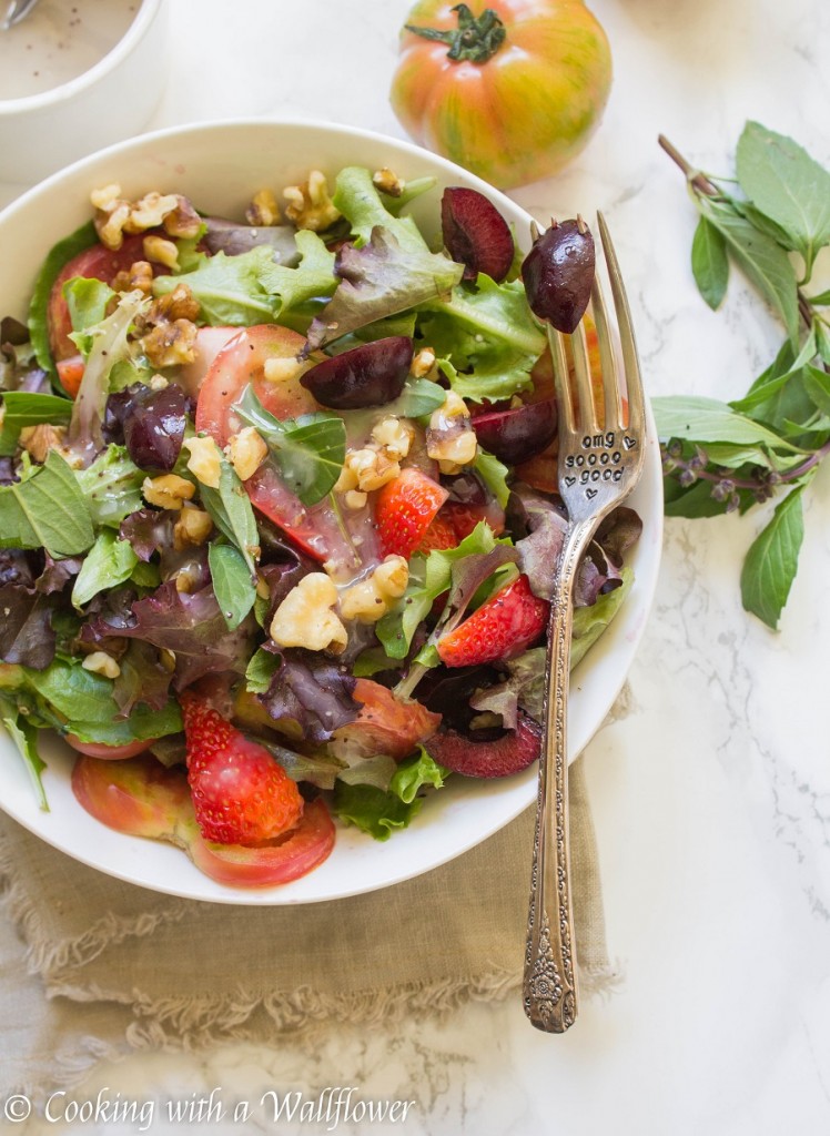 Strawberry Heirloom Tomato Salad | Cooking with a Wallflower