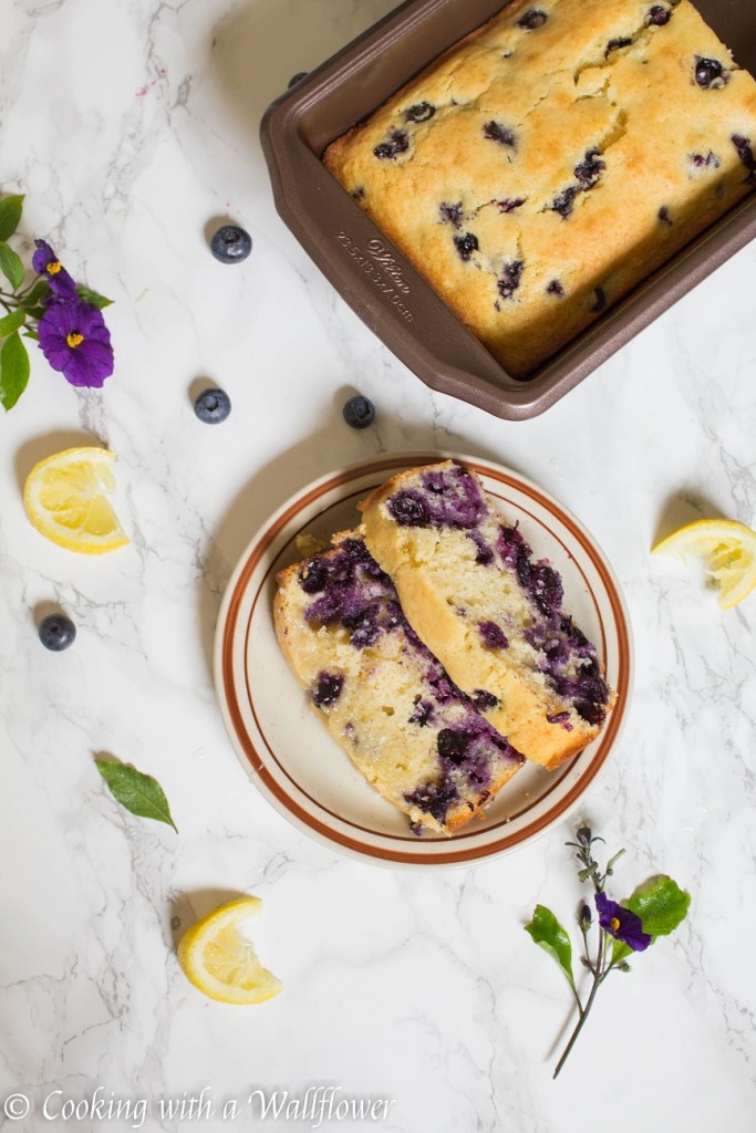 Glazed Blueberry Lemon Bread | Cooking with a Wallflower