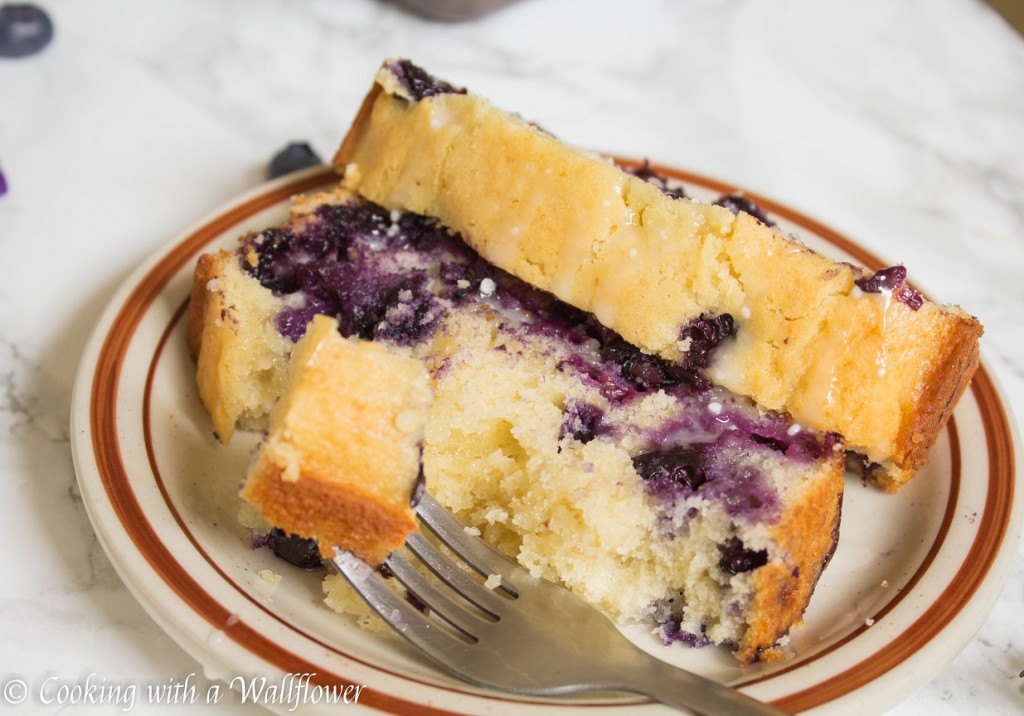 Glazed Blueberry Lemon Bread | Cooking with a Wallflower