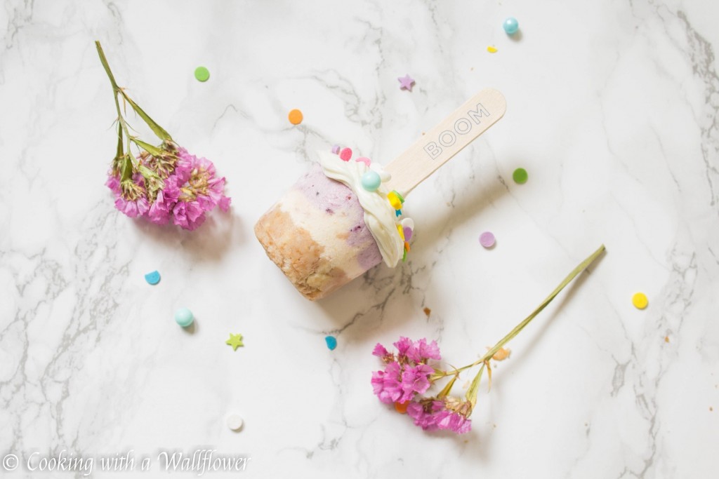 Peach Berry Ice Cream Cupcake Pops | Cooking with a Wallflower