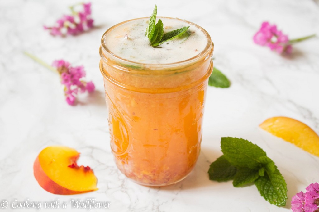 Peach Mint Lemonade | Cooking with a Wallflower