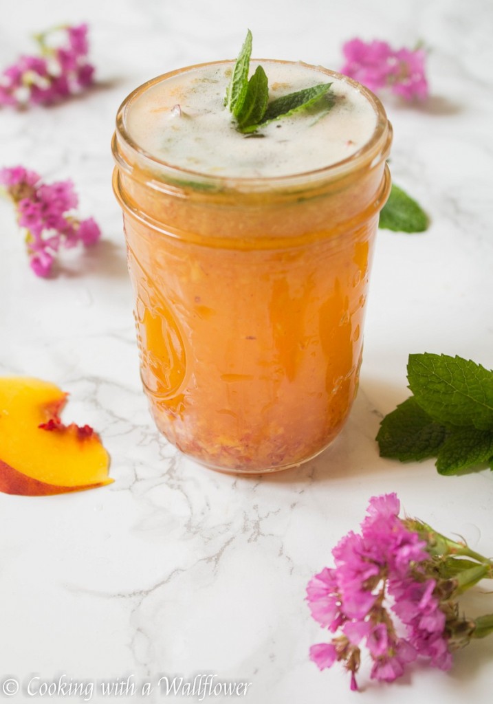 Peach Mint Lemonade | Cooking with a Wallflower