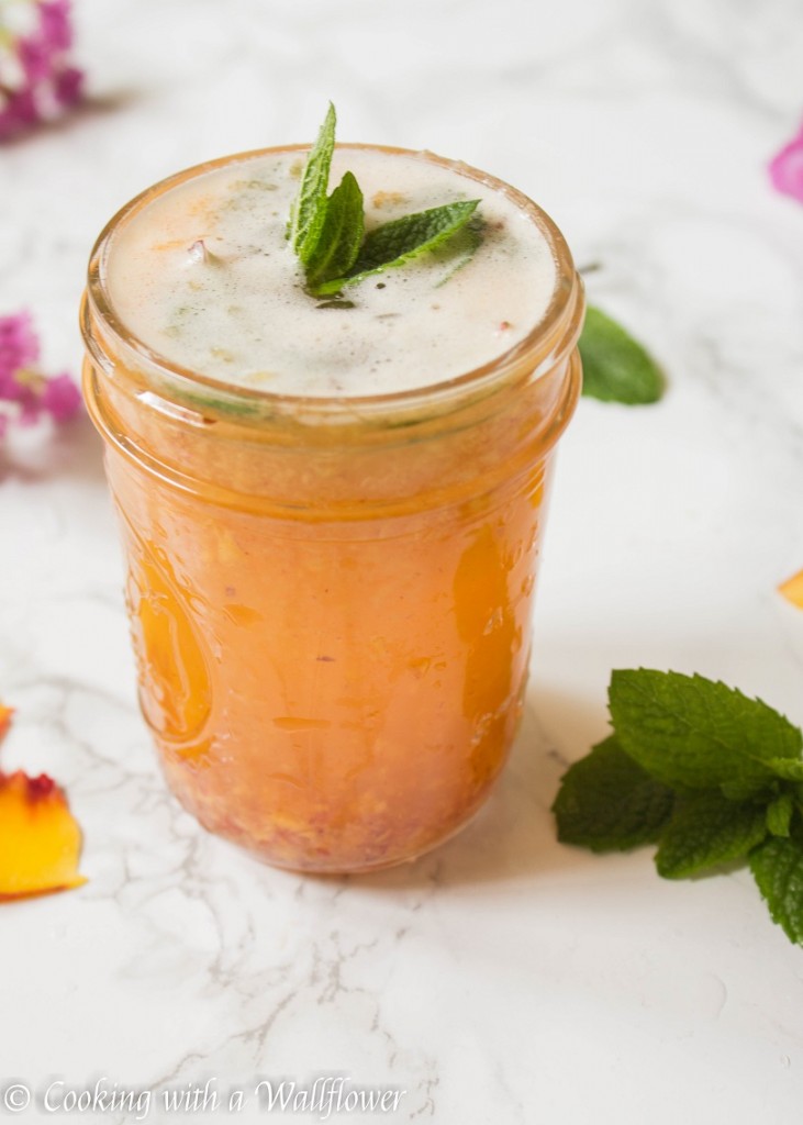 Peach Mint Lemonade | Cooking with a Wallflower