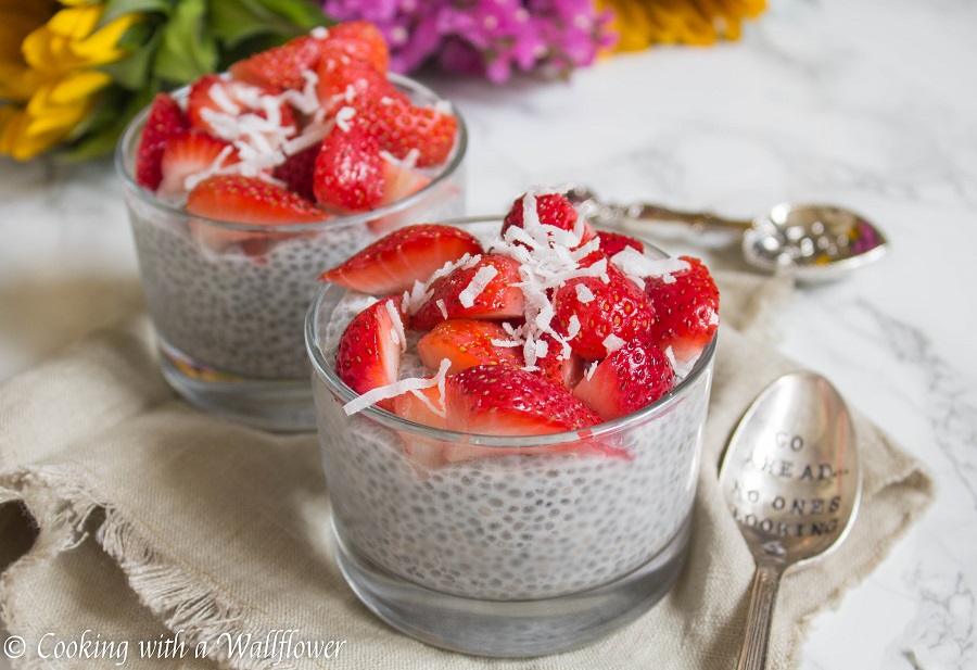 Overnight Strawberry Coconut Chia Pudding