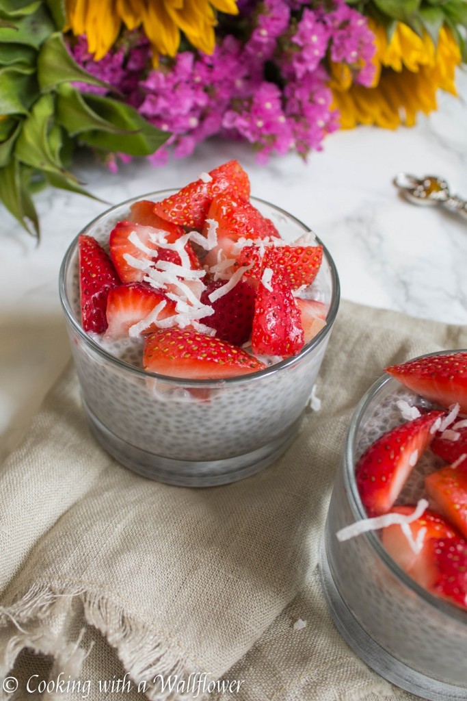 Overnight Strawberry Coconut Chia Pudding | Cooking with a Wallflower