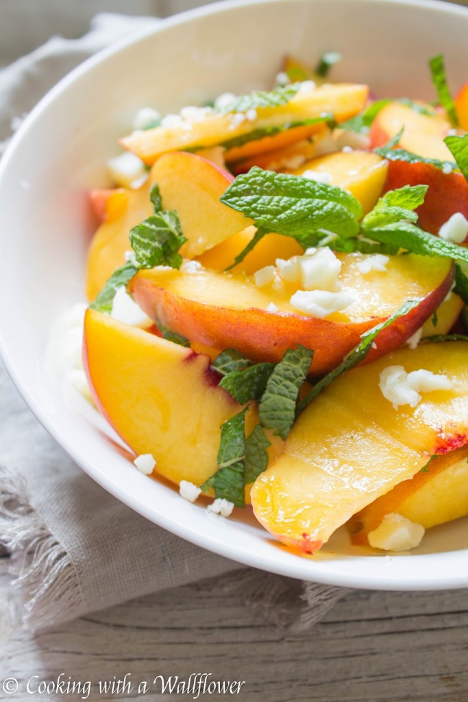 Peach Mint Salad | Cooking with a Wallflower