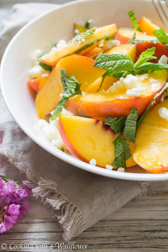 Peach Mint Salad | Cooking with a Wallflower