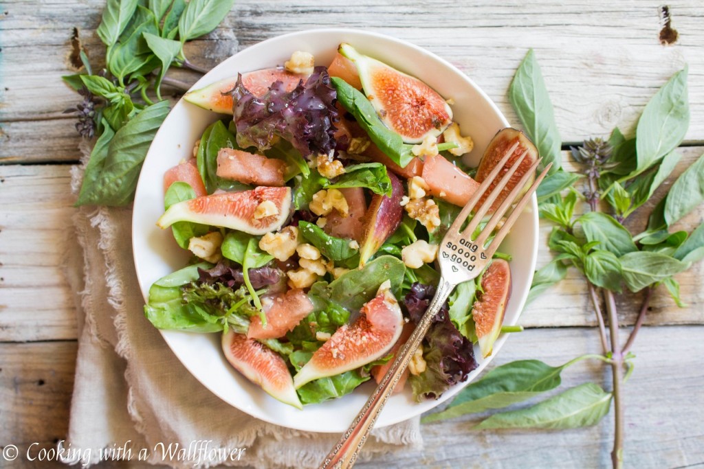 Watermelon Fig Salad | Cooking with a Wallflower
