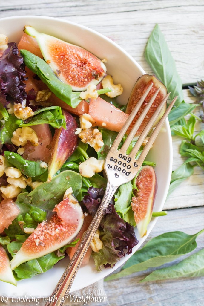 Watermelon Fig Salad | Cooking with a Wallflower