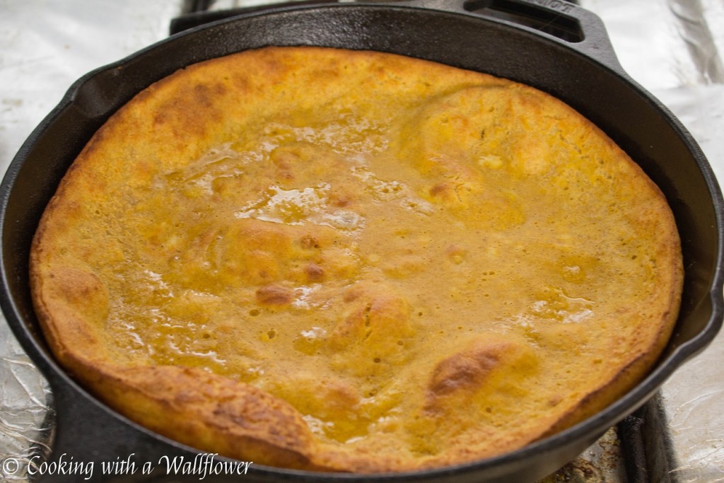 Pumpkin Dutch Baby Pancake with Caramelized Brown Sugar Apples | Cooking with a Wallflower