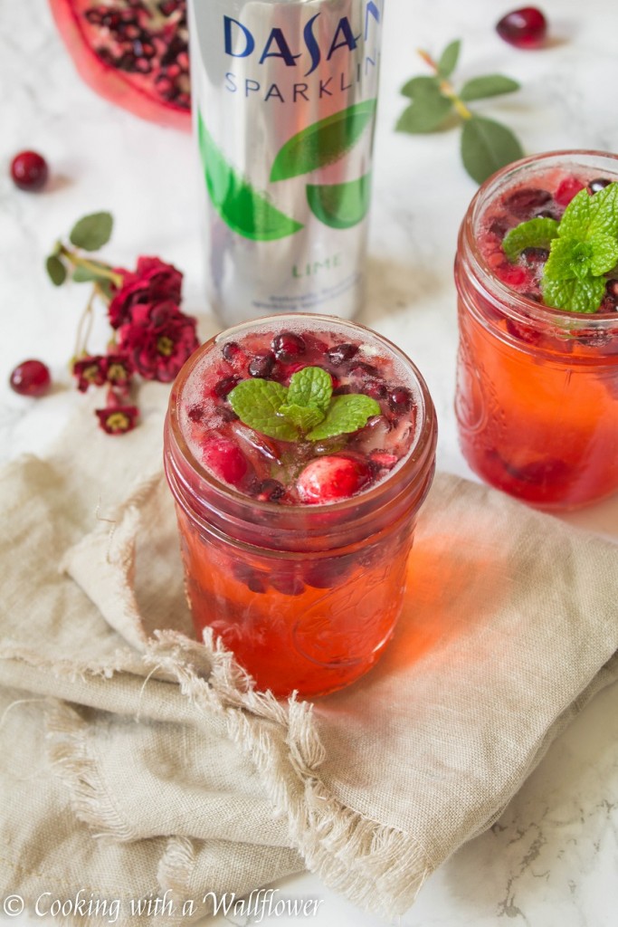 Sparkling Cranberry Pomegranate Limeade | Cooking with a Wallflower