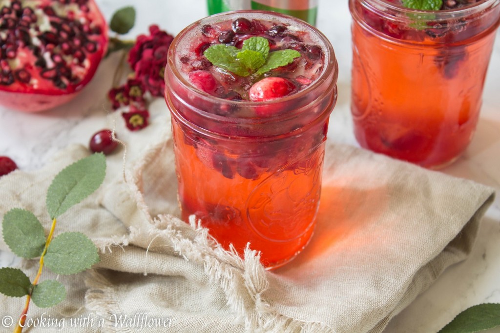 Sparkling Cranberry Pomegranate Limeade | Cooking with a Wallflower