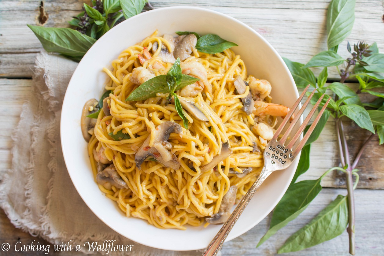 Spicy Shrimp Miso Garlic Butter Noodles