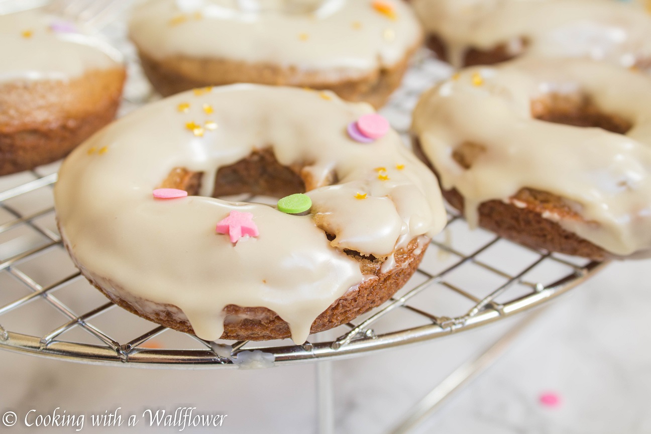 Apple Cider Doughnuts with Maple Glaze + a Giveaway