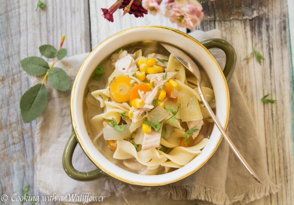 Leftover Turkey Noodle Soup | Cooking with a Wallflower