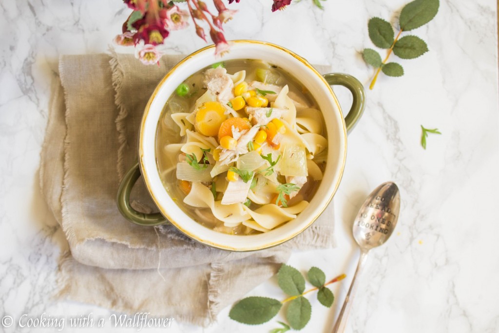 Leftover Turkey Noodle Soup | Cooking with a Wallflower