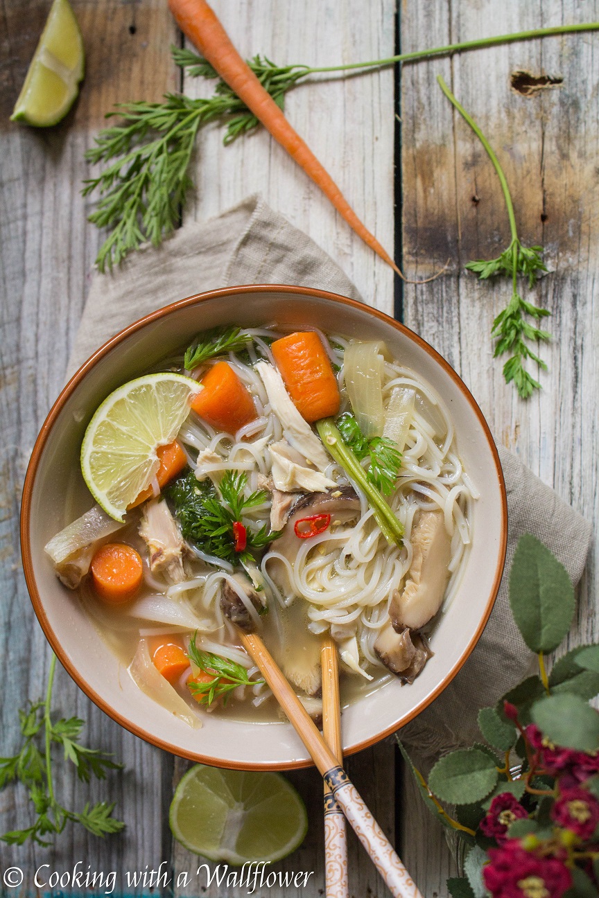 Asian Chicken Noodle Soup - Cooking with a Wallflower
