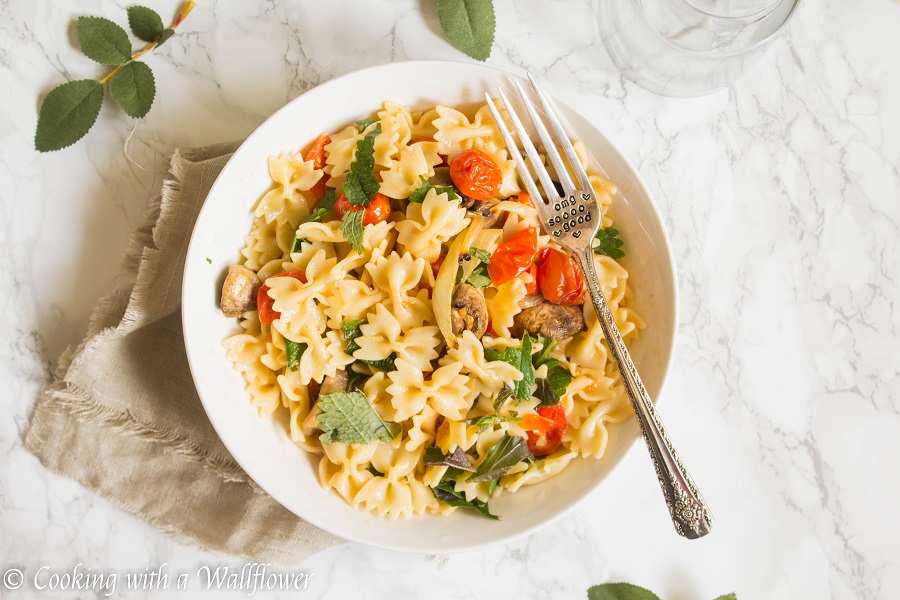 Roasted Mushroom Pasta with Fresh Herbs