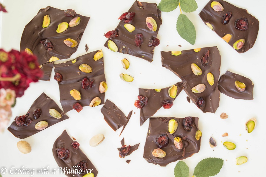 Cranberry Pistachio Chocolate Bark