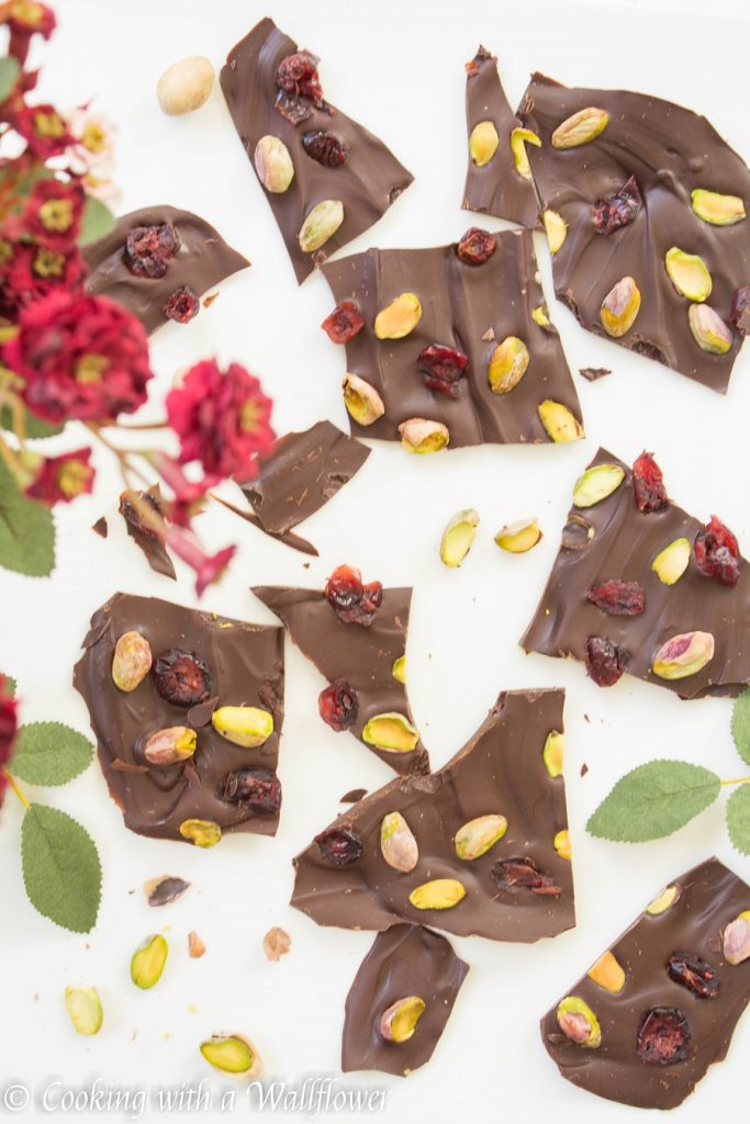 Cranberry Pistachio Chocolate Bark - Cooking with a Wallflower