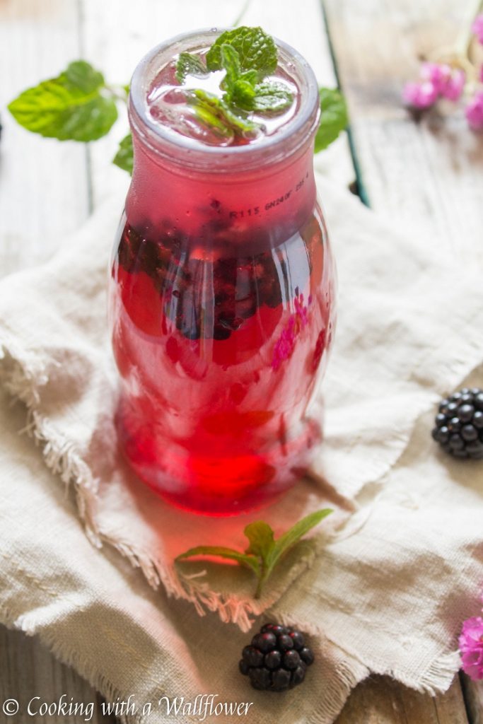 Sparkling Blackberry Mint Soda  | Cooking with a Wallflower