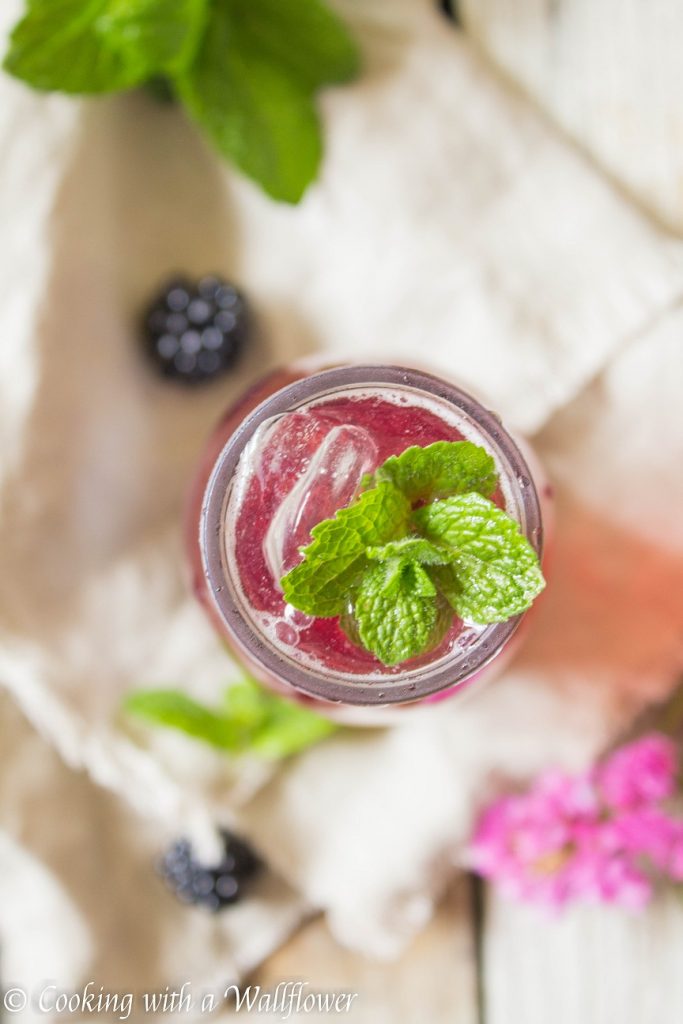 Sparkling Blackberry Mint Soda  | Cooking with a Wallflower