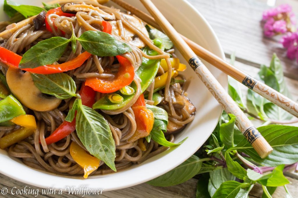 Mixed Vegetable Soba Noodle | Cooking with a Wallflower