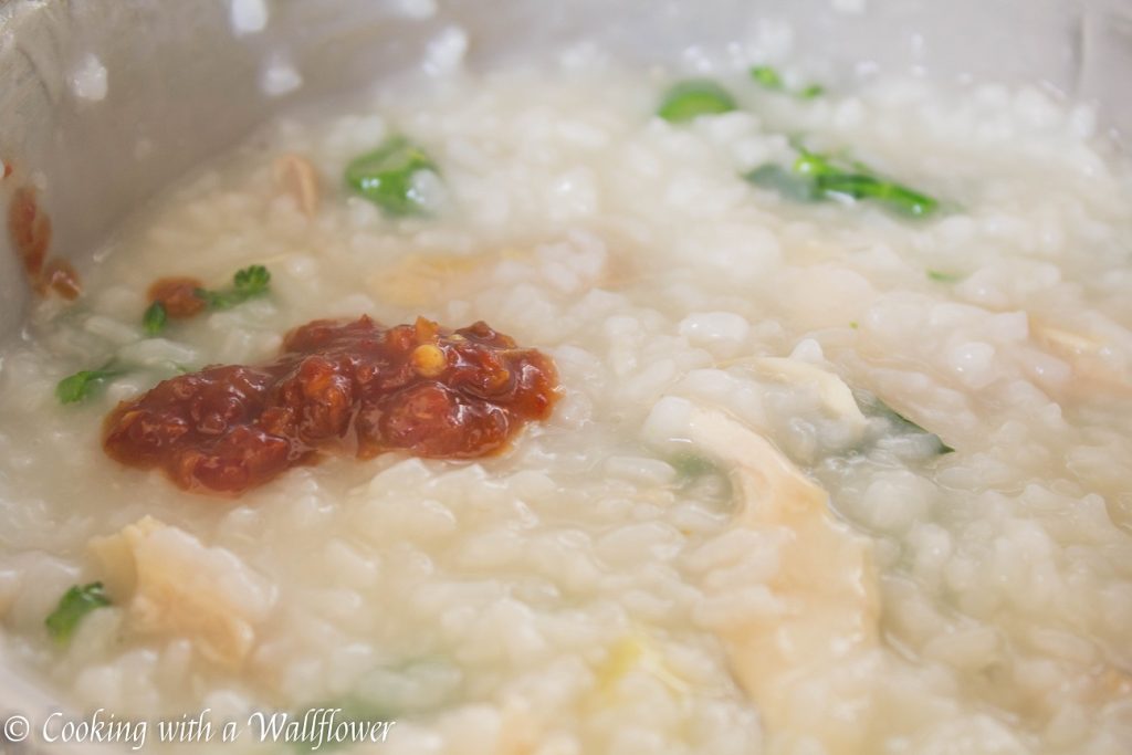Chicken Broccolini Congee | Cooking with a Wallflower