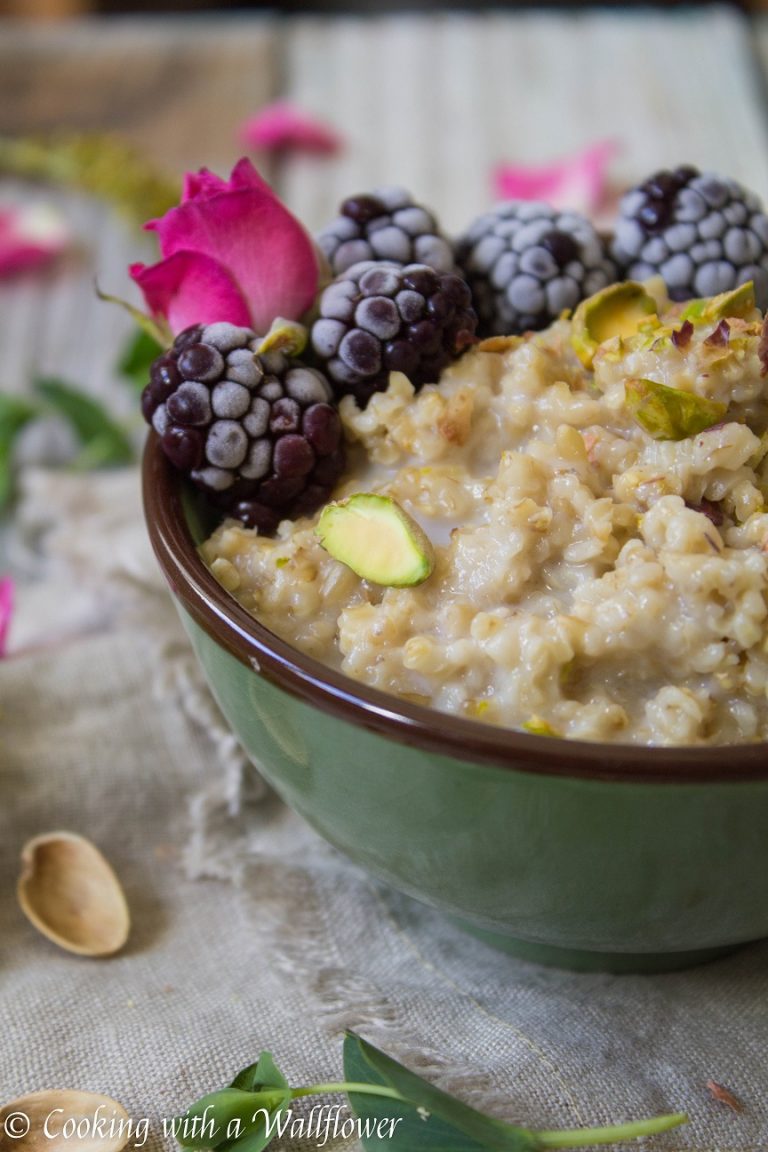 Maple Vanilla Steel Cut Oatmeal Cooking with a Wallflower