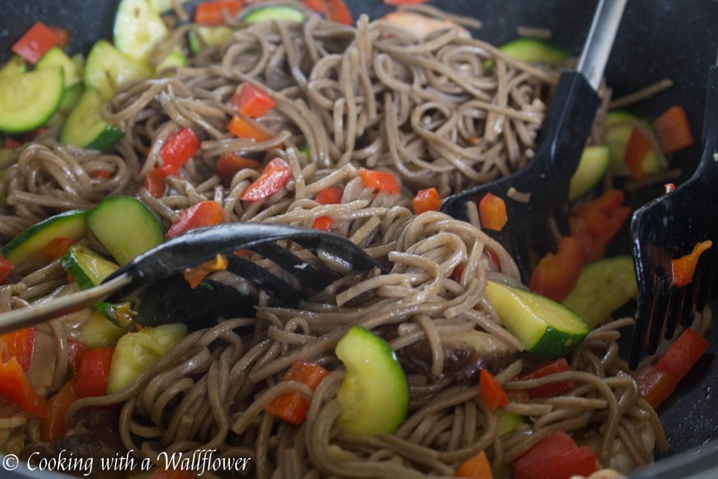 Sesame Shrimp Vegetable Soba Noodle | Cooking with a Wallflower