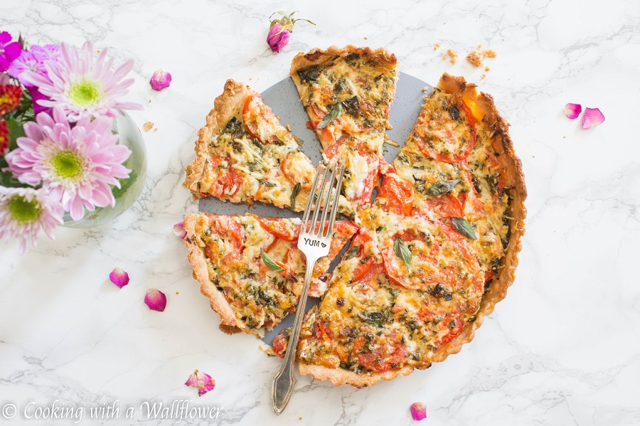 Tomato Basil Mozzarella Tart