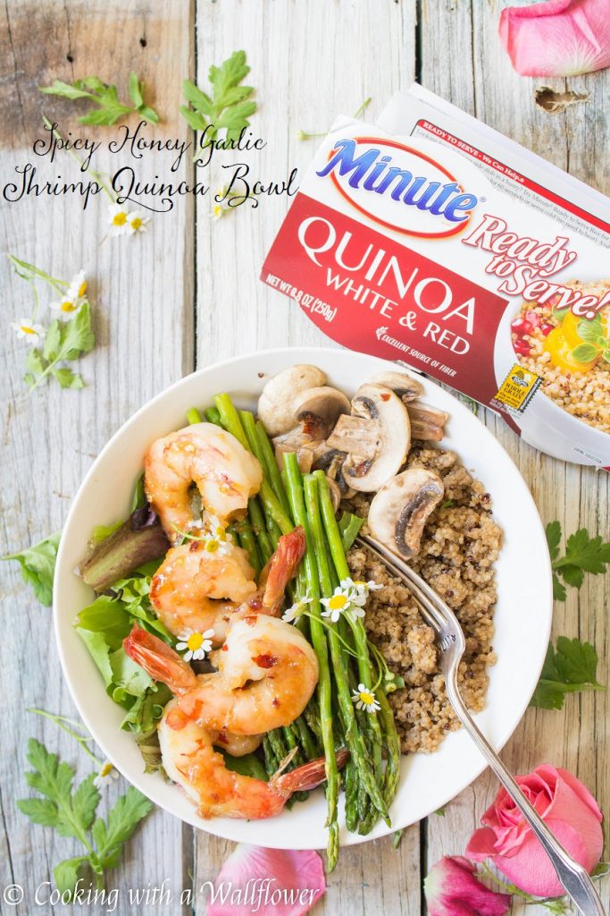 Spicy Honey Garlic Shrimp Quinoa Bowl | Cooking with a Wallflower