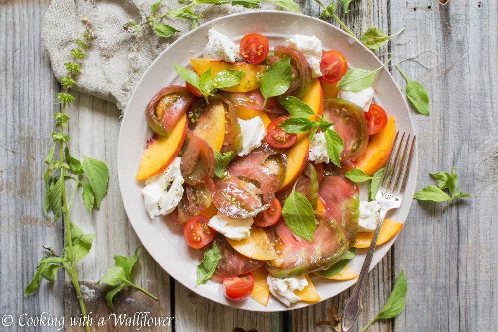 Peach Caprese Salad | Cooking with a Wallflower