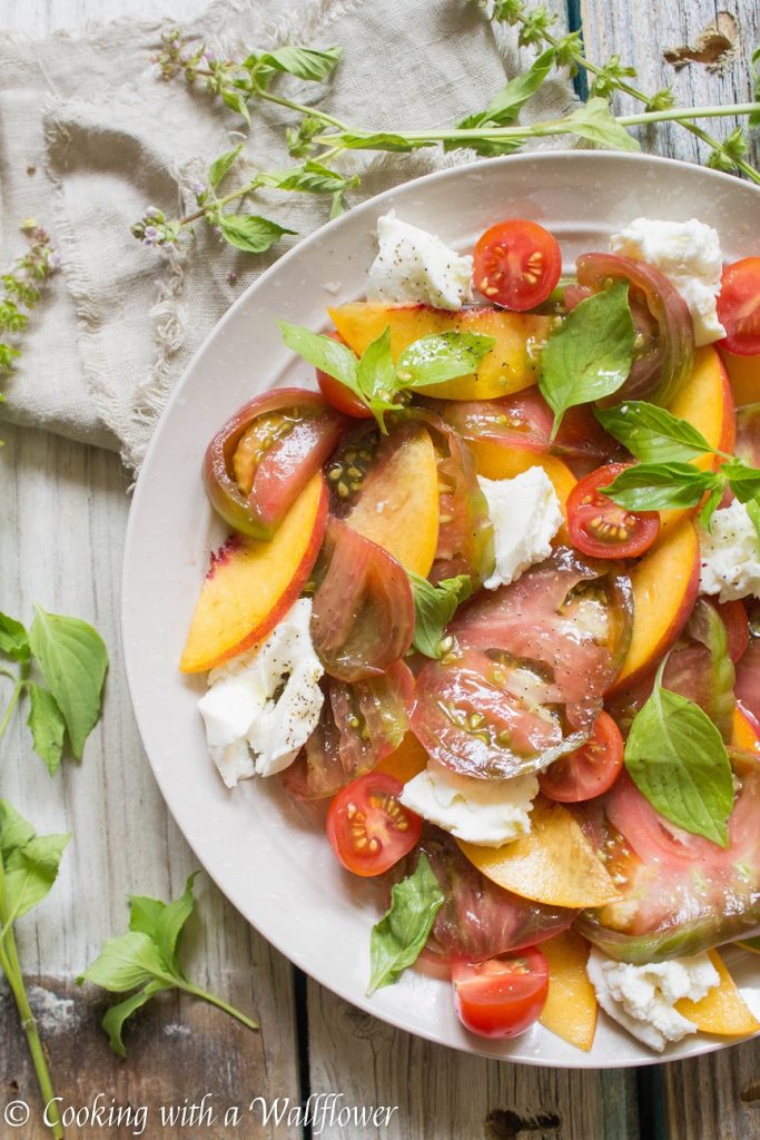 Peach Caprese Salad | Cooking with a Wallflower