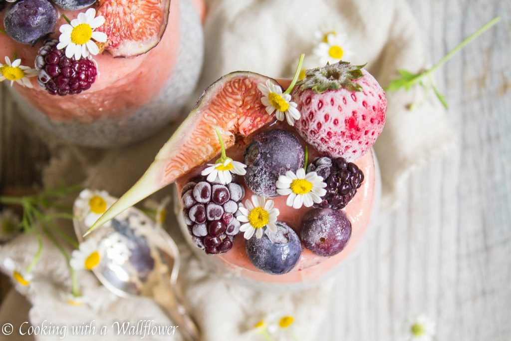 Strawberry Peach Layered Chia Pudding | Cooking with a Wallflower