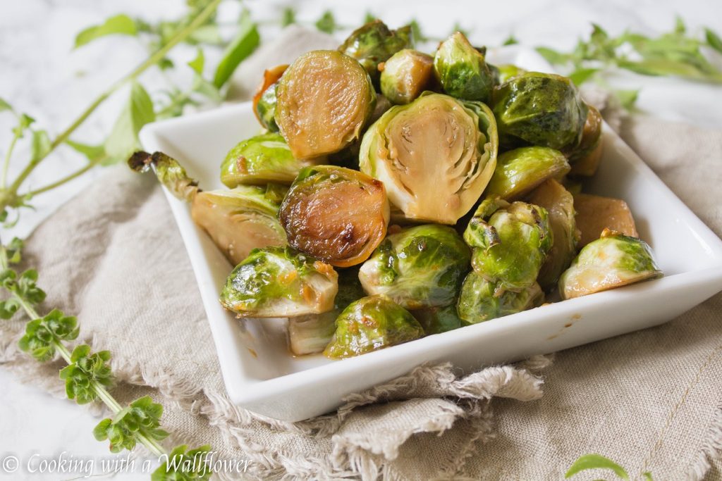 Roasted Honey Sesame Brussels Sprouts | Cooking with a Wallflower