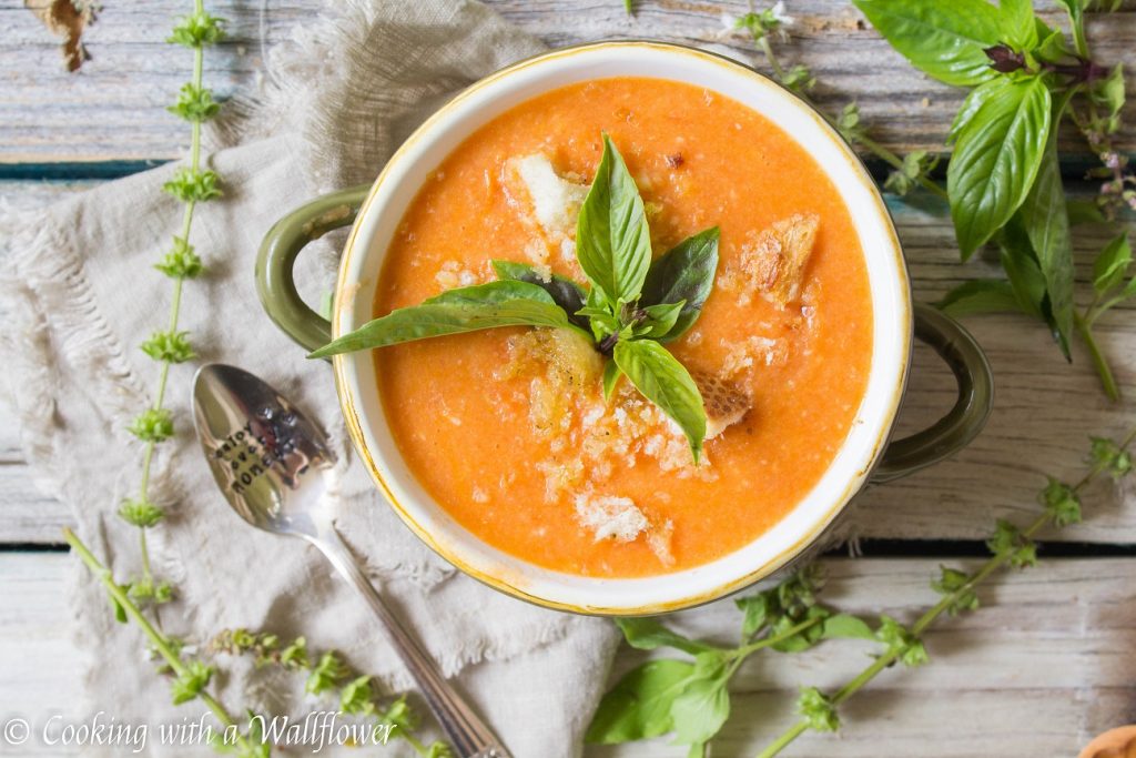 Tuscan Tomato Basil and Bread Soup | Cooking with a Wallflower