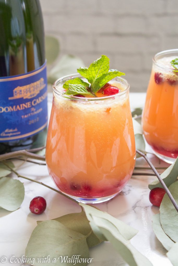 Cranberry Orange Mimosas | Cooking with a Wallflower