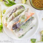 Chicken Spring Rolls with Tamarind Sesame Vinaigrette | Cooking with a Wallflower