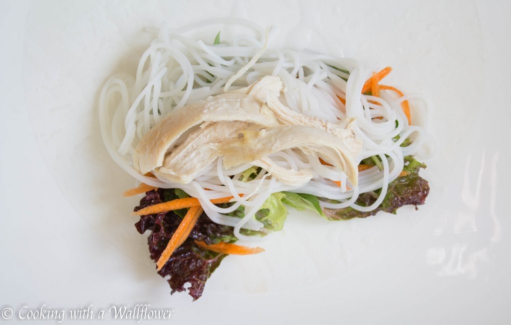 Chicken Spring Rolls with Tamarind Sesame Vinaigrette | Cooking with a Wallflower