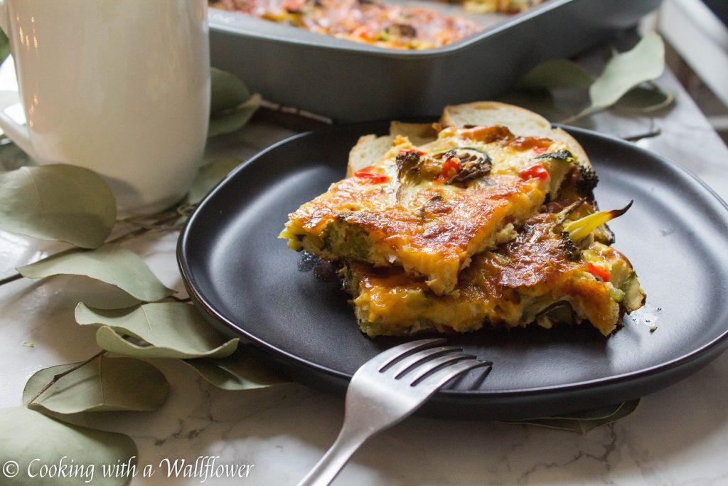 Roasted Vegetable, Bacon, and Egg Breakfast Casserole | Cooking with a Wallflower