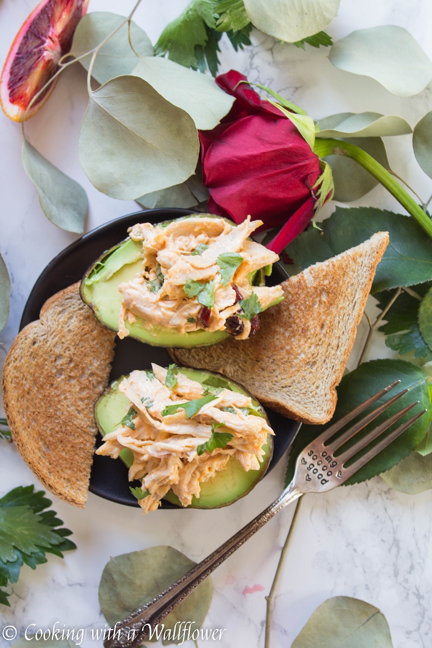 Spicy Chicken Salad in Avocado - Cooking with a Wallflower