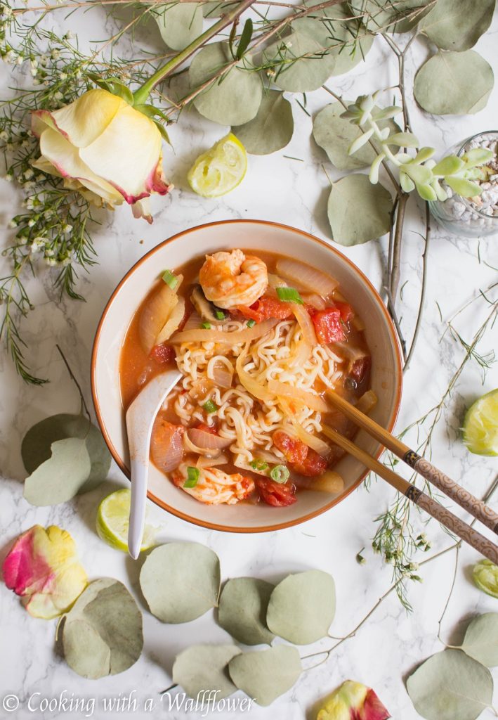 Thai Shrimp Tom Yum Ramen | Cooking with a Wallflower