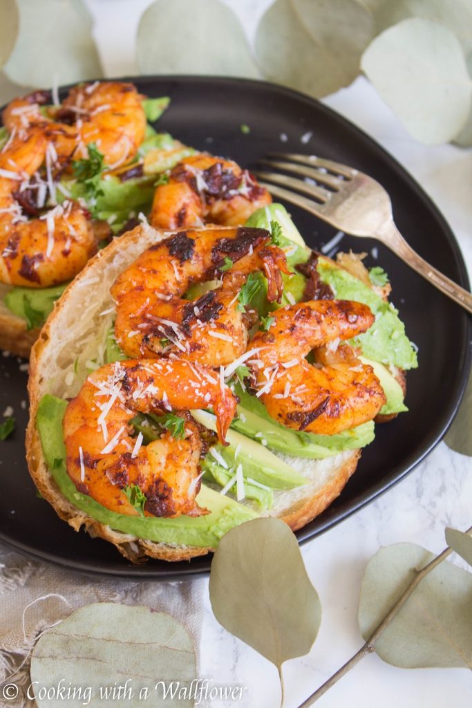 Spicy Honey Chipotle Shrimp Avocado Croissant Melts | Cooking with a Wallflower