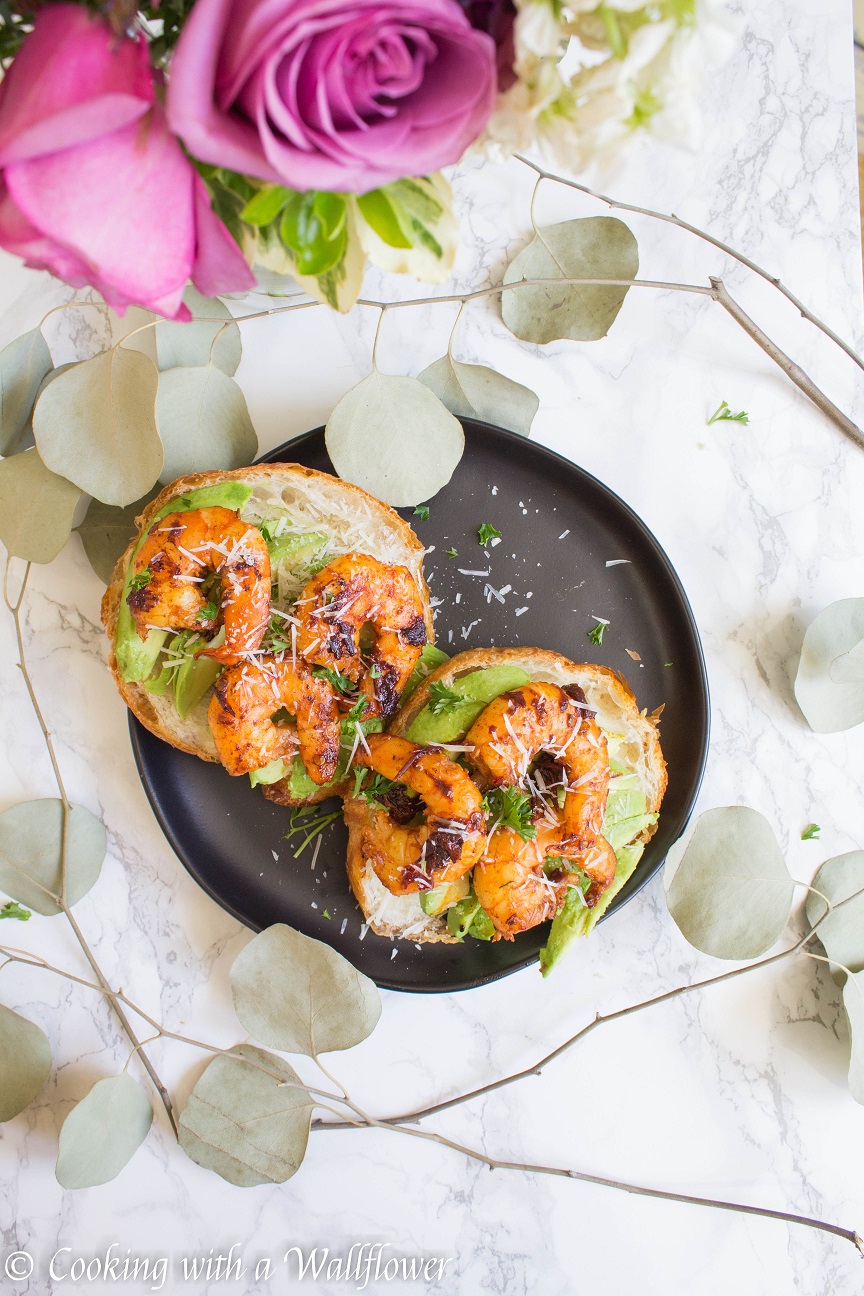 Spicy Honey Chipotle Shrimp Avocado Croissant Melts - Cooking with a ...