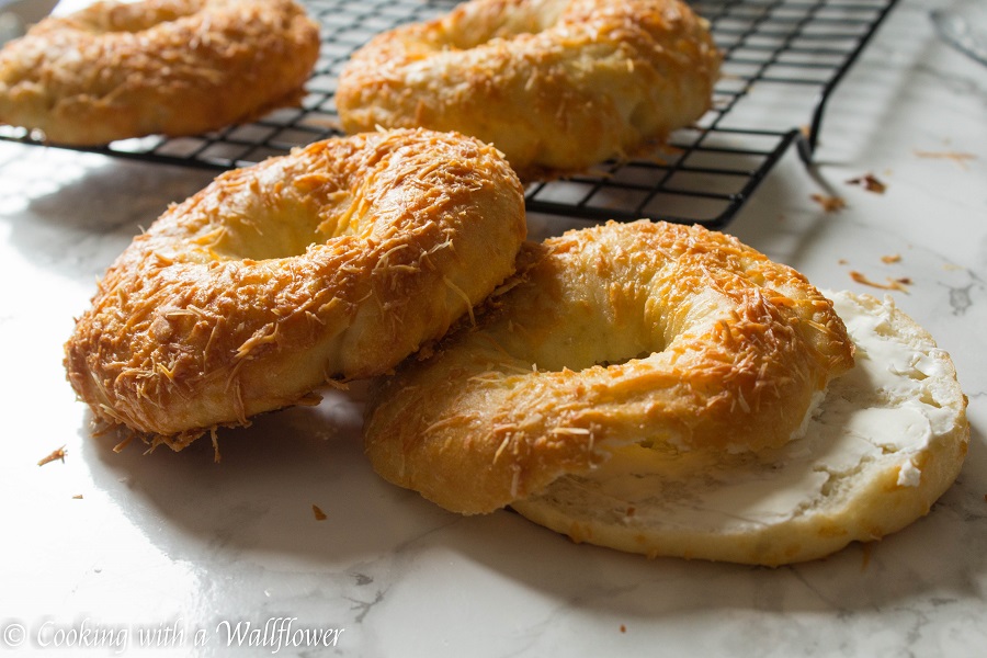 Homemade Parmesan Bagels | Cooking with a Wallflower