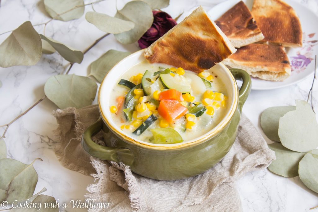 Creamy Corn Vegetable Soup | Cooking with a Wallflower